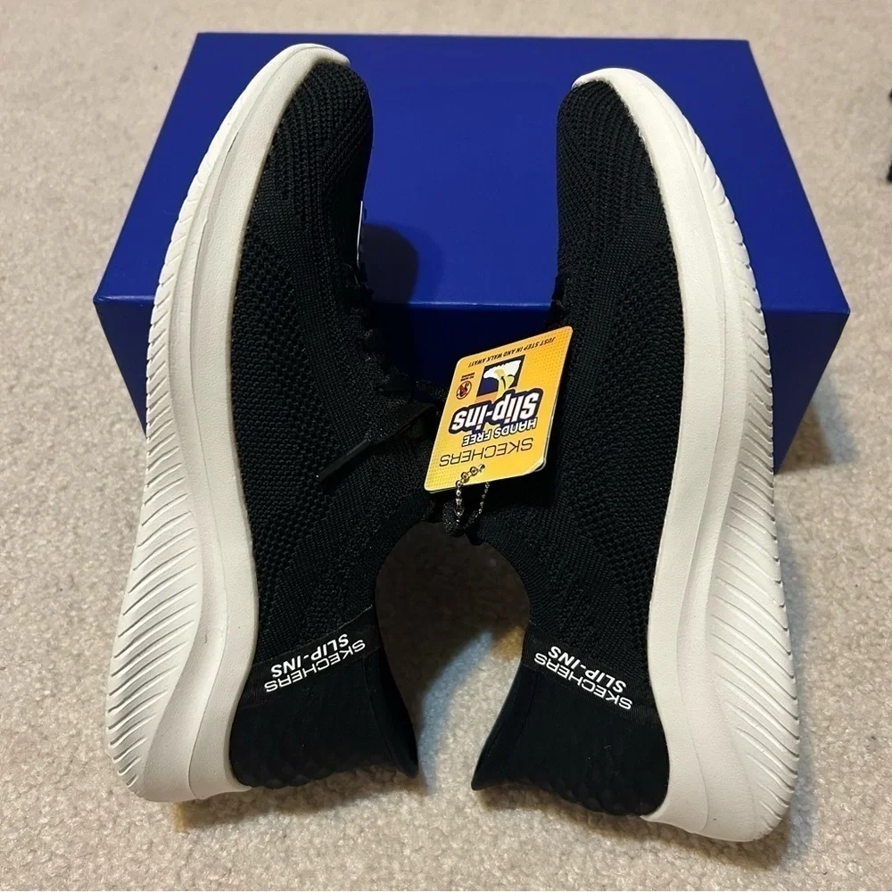 Skechers Hands Free Slip-Ins Ultra Flex 3.0 Brilliant Path Sneaker in Black Sz 6